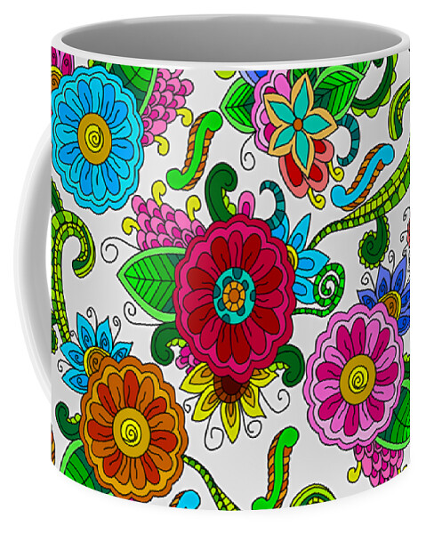 Flowers Coffee Mug featuring the digital art Spring Flowers by G Lamar Yancy