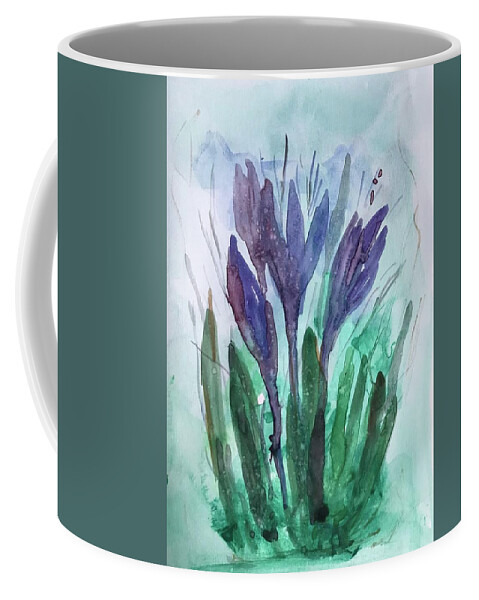 Watercolor Painting Coffee Mug featuring the painting Spring flowers by Tetiana Bielkina