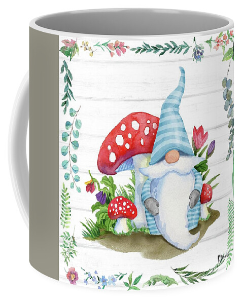 Watercolor Coffee Mug featuring the painting Spring Gnome II by Paul Brent