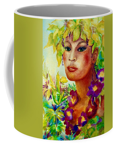 Goddess Series Coffee Mug featuring the painting Spring Goddess by Caroline Patrick