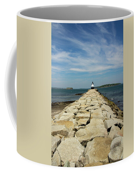 Lighthouse Coffee Mug featuring the photograph Spring Point Ledge Light 2 by Cindy Robinson