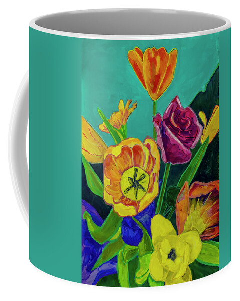 Spring Coffee Mug featuring the painting Spring Splendour by Jo-Anne Gazo-McKim