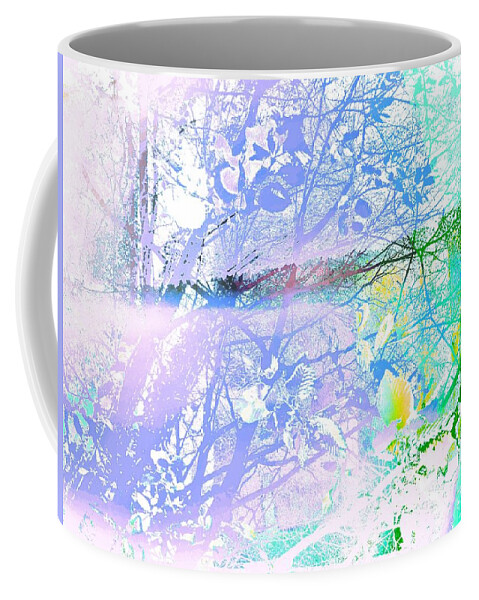 Botanical Coffee Mug featuring the digital art Spring Under the Trees by Itsonlythemoon -