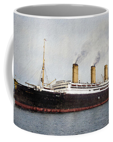 Steamer Coffee Mug featuring the digital art S.S. Imperator by Geir Rosset