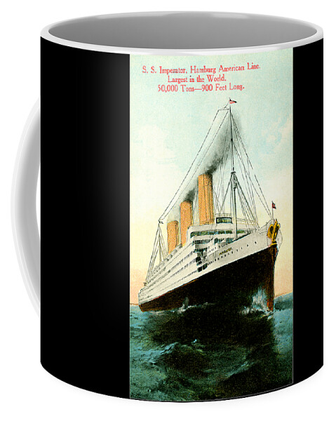 S/s Imperator Coffee Mug featuring the painting SS Imperator Hamburg America Line	 by Unknown