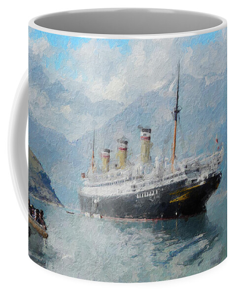 Reliance Coffee Mug featuring the digital art S.S. Reliance by Geir Rosset