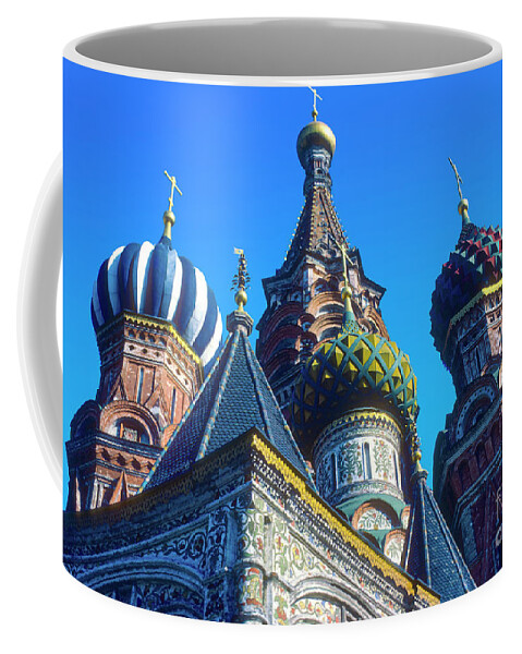Moscow Coffee Mug featuring the photograph St. Basil's Onion Domes by Bob Phillips