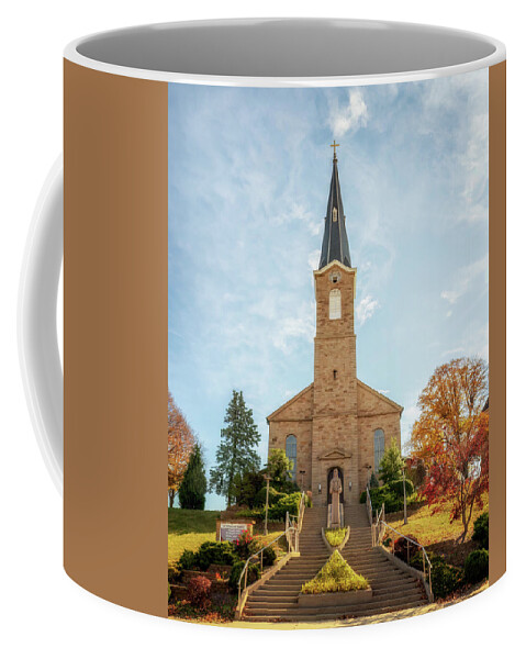 Church Coffee Mug featuring the photograph St. Ferdinand Catholic Church by Susan Rissi Tregoning