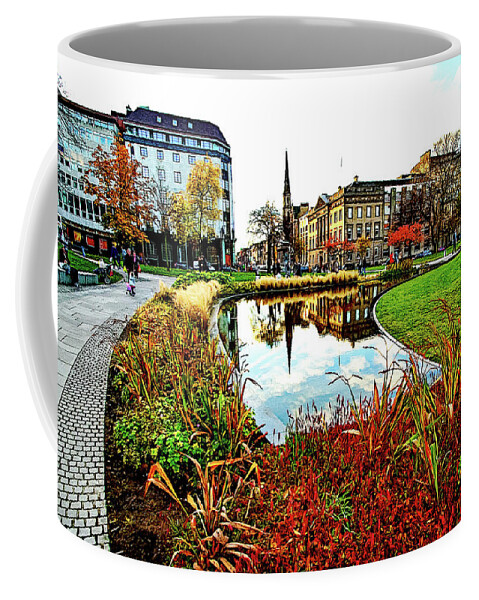 Scotland Coffee Mug featuring the digital art St George's Square by SnapHappy Photos