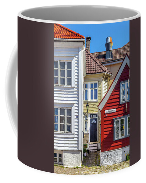 Town Coffee Mug featuring the photograph St. Hansstredet Bergen by W Chris Fooshee