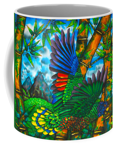 Jst. Lucia Parrot Coffee Mug featuring the painting St. Lucia Parrot by Daniel Jean-Baptiste