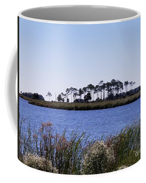 Landscape Coffee Mug featuring the photograph St. Marks Lighthouse Bay by Joe Roache