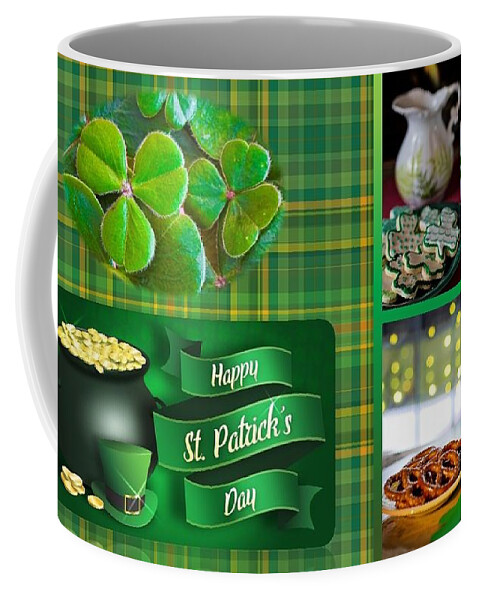 Irish Coffee Mug featuring the mixed media St. Patrick's Day Celebration by Nancy Ayanna Wyatt