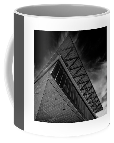 Black&white Coffee Mug featuring the photograph St Petersburg Pier Florida by ARTtography by David Bruce Kawchak