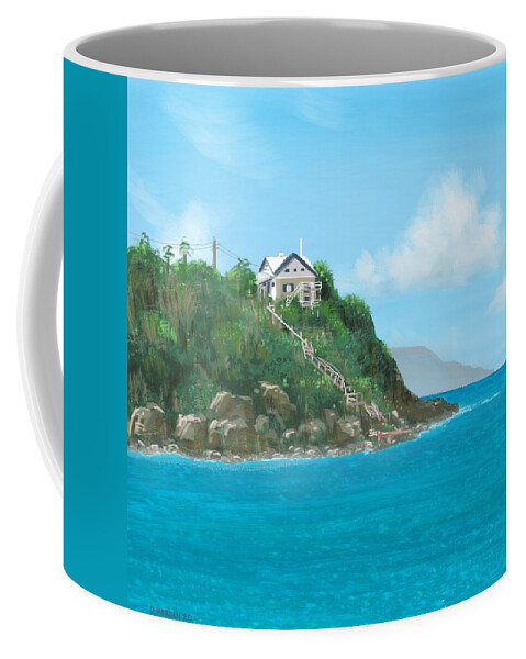 Sea Coffee Mug featuring the digital art St Thomas by Don Morgan