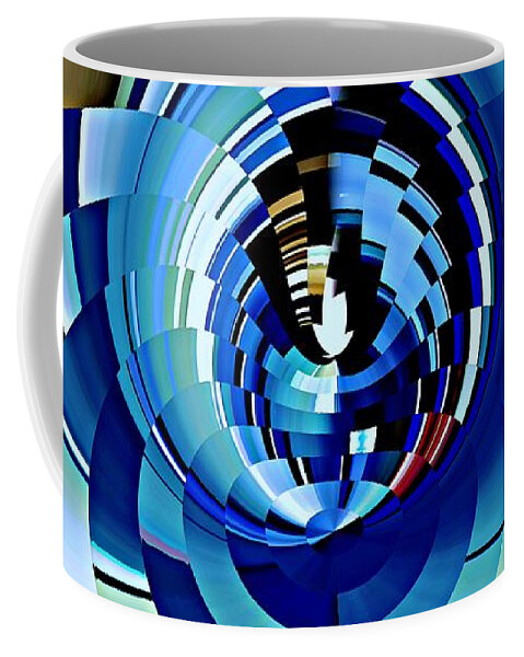 Staircase Coffee Mug featuring the digital art Staircase Spiral by David Manlove