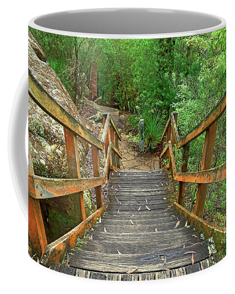 Stairs Coffee Mug featuring the photograph Stairs to the Falls by Kaye Menner by Kaye Menner