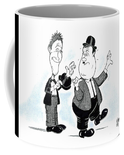 Stan Coffee Mug featuring the drawing Stan and Babe by Michael Hopkins