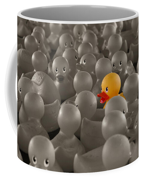 Rubber Coffee Mug featuring the photograph Standing Out in a Crowd by Brad Barton