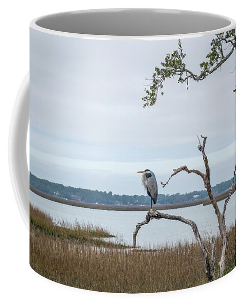 Pinckney Island Coffee Mug featuring the photograph Standing Watch by Cindy Robinson