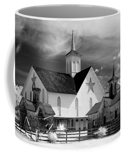 Dir-ea-0065-b Coffee Mug featuring the photograph Star Barn complex in Infrared by Paul W Faust - Impressions of Light