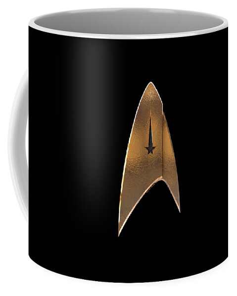 Winter Lion Coffee Mug featuring the digital art Star Trek Discovery Command Shield by Michael Hoffnung