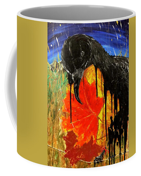 Birds Coffee Mug featuring the painting Starfall by Bethany Beeler
