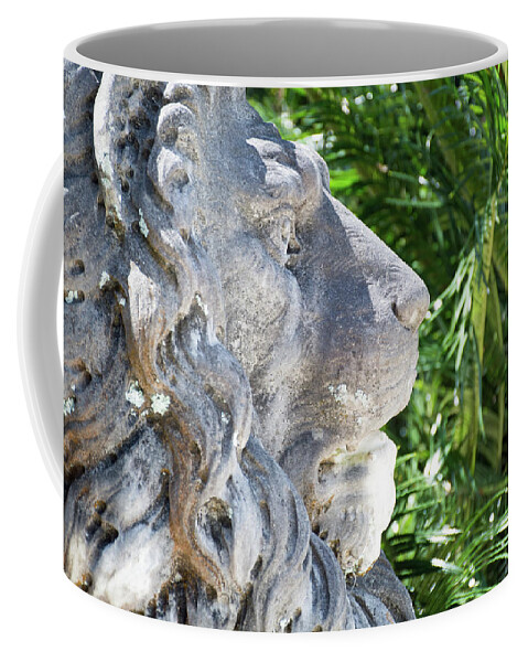 Jekyll Island Coffee Mug featuring the photograph Stately Lion on Jekyll Island by Bruce Gourley