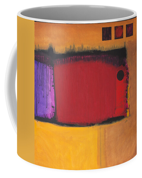 Abstract Expressionism Coffee Mug featuring the painting Statement by Marlene Burns
