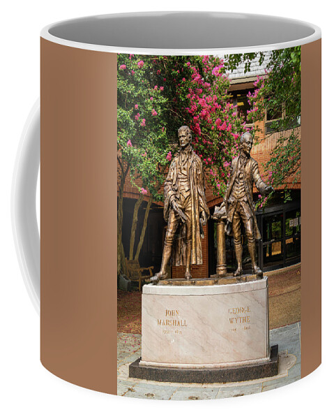 Statue Coffee Mug featuring the photograph Statue of John Marshall and George Wythe by Rachel Morrison