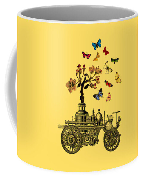 Steam Engine Coffee Mug featuring the digital art Steam Engine Of Life by Madame Memento