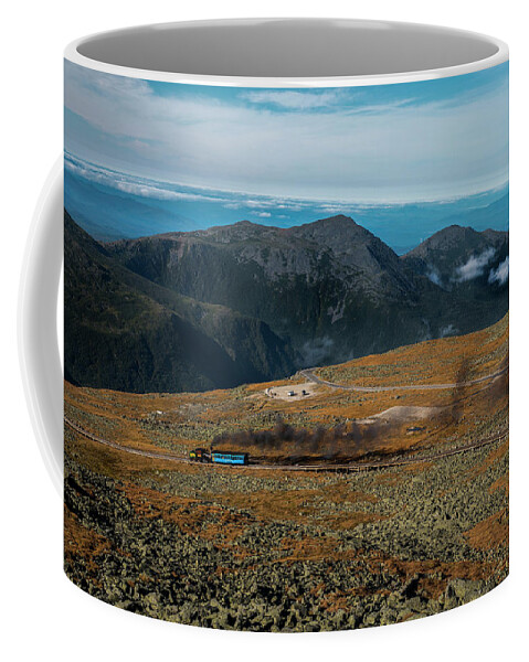 Steam Engine Coffee Mug featuring the photograph Steam Engine on Mt. Washington by Regina Muscarella