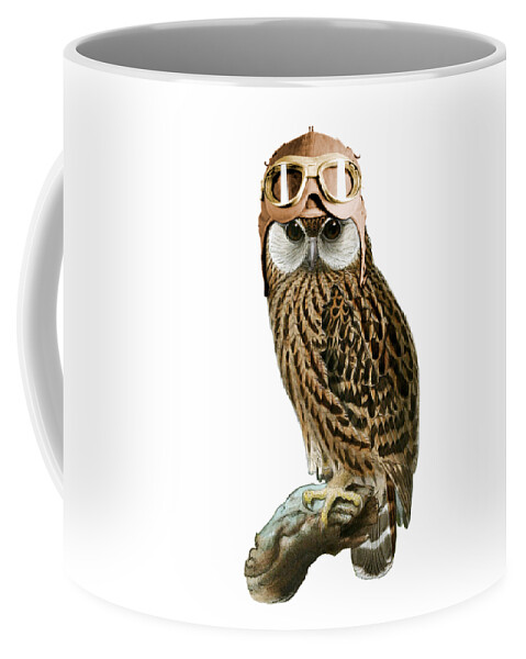 Steampunk Coffee Mug featuring the digital art Steampunk Owl by Madame Memento