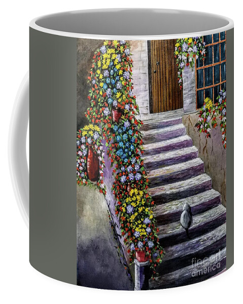 Cats Coffee Mug featuring the painting Step by Step by Jimmy Chuck Smith
