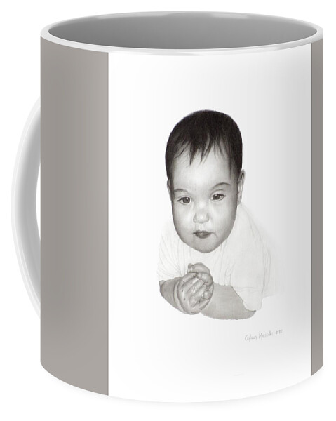 Portrait Coffee Mug featuring the drawing Stephanie by Conrad Mieschke