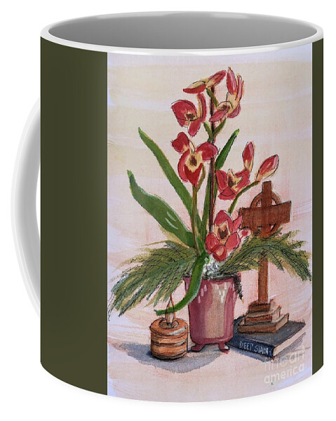 Charcoal Coffee Mug featuring the mixed media Still life # 2 by Vicki B Littell