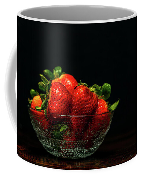Food Coffee Mug featuring the photograph Still Life - Strawberries by Amelia Pearn