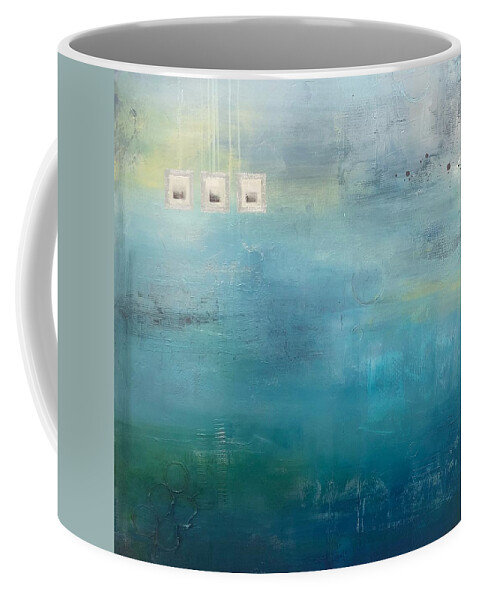 Blue Coffee Mug featuring the painting Still Waters by Vivian Mora
