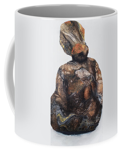 Stone Coffee Mug featuring the painting Stone Woman by Sylvia Brallier