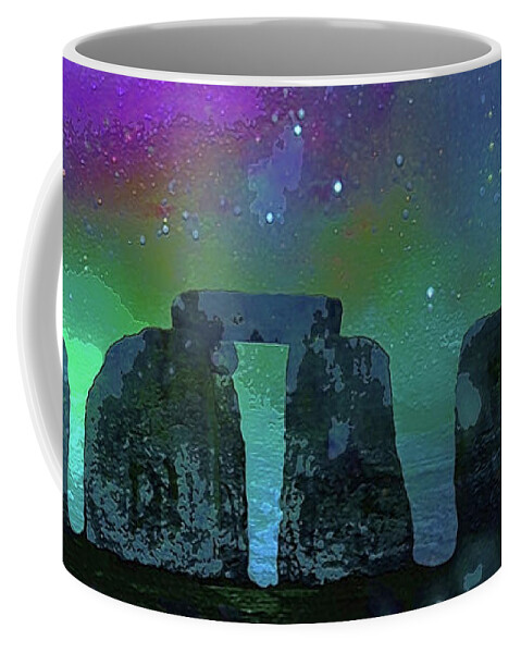  Coffee Mug featuring the digital art Stonebuilders by Don White Artdreamer