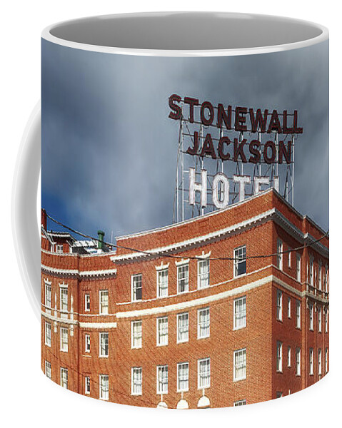 Staunton Coffee Mug featuring the photograph Stonewall Jackson Hotel - Staunton Virginia by Susan Rissi Tregoning