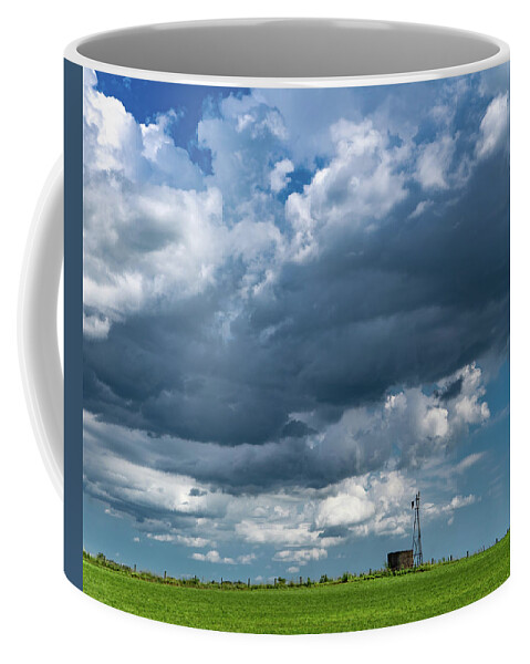 Windmill Coffee Mug featuring the photograph Storm Brewing by Scott Smith