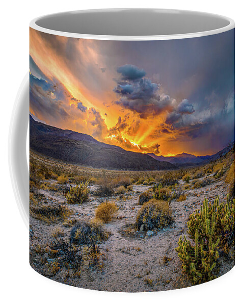 Anza - Borrego Desert State Park Coffee Mug featuring the photograph Storm Front in the Desert by Peter Tellone