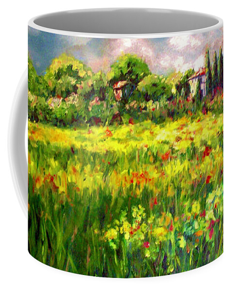 Flowers Coffee Mug featuring the painting Storm in Tuscany by Patsy Walton