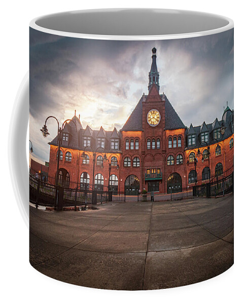 Central New Jersey Railroad Terminal Coffee Mug featuring the photograph Storms Over Central New Jersey Railroad Terminal by Kristia Adams