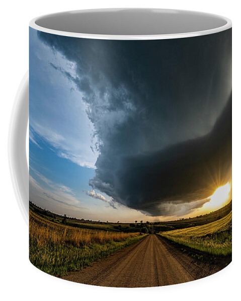 Dirt Road Coffee Mug featuring the photograph Stormy Rays by Marcus Hustedde