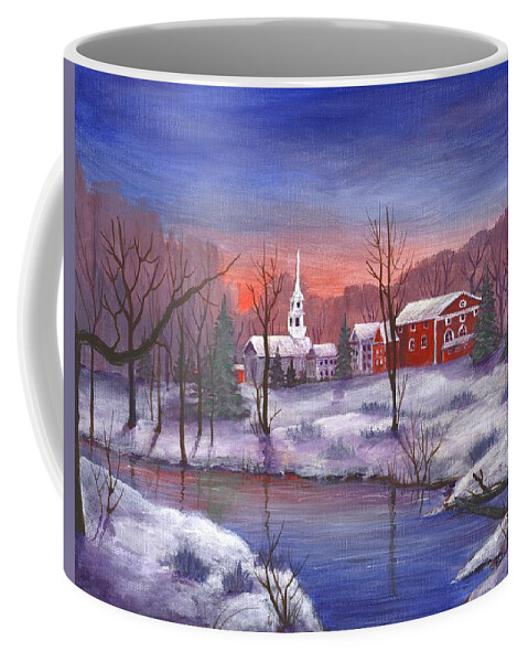 Malakhova Coffee Mug featuring the painting Stowe - Vermont by Anastasiya Malakhova