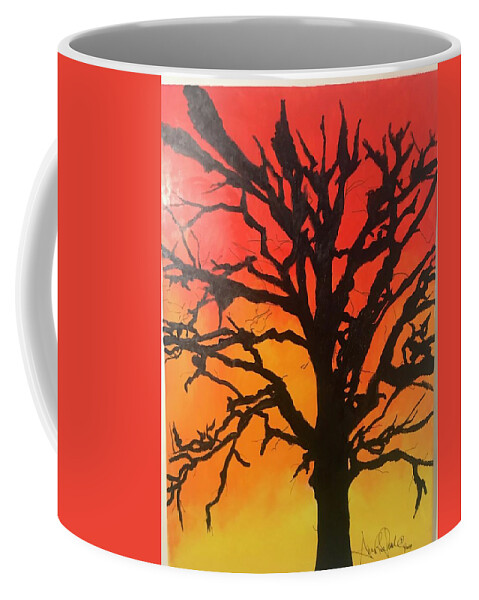  Coffee Mug featuring the mixed media Strange Fruit by Angie ONeal