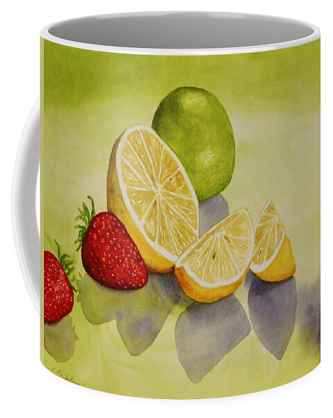 Kim Mcclinton Coffee Mug featuring the painting Strawberry Lemonade by Kim McClinton