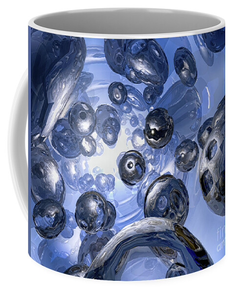 Three Dimensional Coffee Mug featuring the digital art Streaming Reflections by Phil Perkins